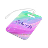 Rainbow Marble Luggage Bag Tag