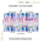 Purple Rainbow Personalized 2" 3 Ring Binder