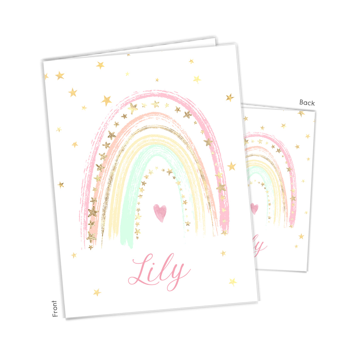 Rainbow Personalized Custom 2-Pocket Folder • School Office Supplies