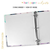 Rainbow Ink Marble Personalized 2" 3 Ring Binder