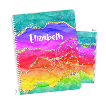 Rainbow Personalized Notebook or Sketchbook