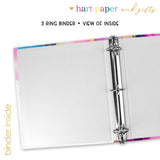 Rainbow Ink Marble Personalized 2" 3 Ring Binder