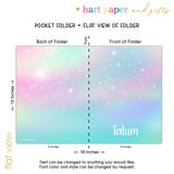 Blue Rainbow Personalized 2-Pocket Folder