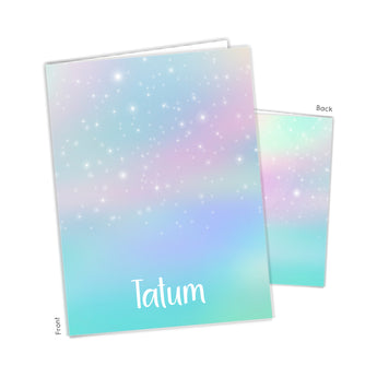 Blue Rainbow Personalized 2-Pocket Folder