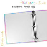 Rainbow Personalized 2" 3 Ring Binder