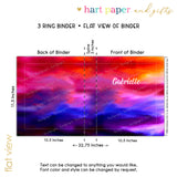 Rainbow Personalized 2" 3 Ring Binder