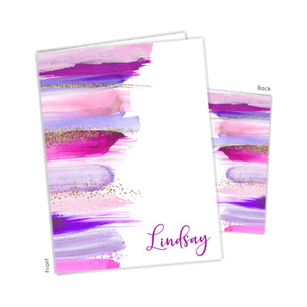 Rainbow Purple Personalized 2-Pocket Folder