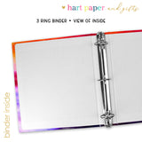 Rainbow Personalized 2" 3 Ring Binder