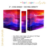 Rainbow Personalized 2" 3 Ring Binder