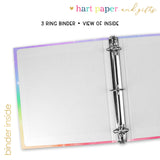 Rainbow Personalized 2" 3 Ring Binder
