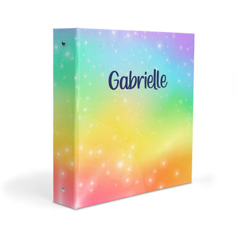 Rainbow Personalized 2" 3 Ring Binder