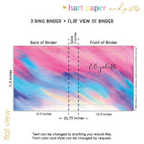 Rainbow Personalized 2" 3 Ring Binder