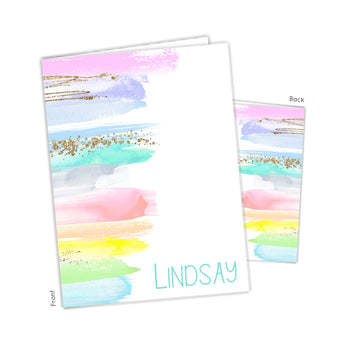 Rainbow Purple Personalized 2-Pocket Folder