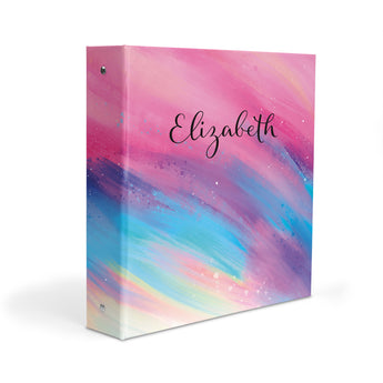 Rainbow Personalized 2" 3 Ring Binder