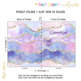 Rainbow Stars Galaxy Personalized 2-Pocket Folder