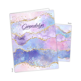 Rainbow Stars Galaxy Personalized 2-Pocket Folder