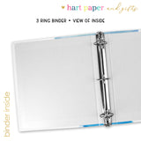 Blue Rainbow Personalized 2" 3 Ring Binder