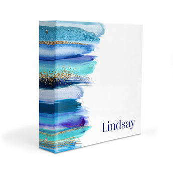 Blue Rainbow Personalized 2" 3 Ring Binder