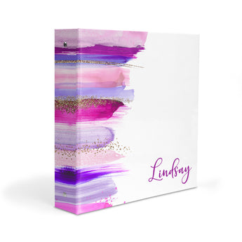 Purple Rainbow Personalized 2" 3 Ring Binder