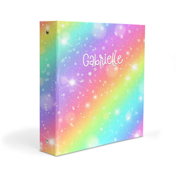 Rainbow Personalized 2" 3 Ring Binder