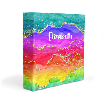 Rainbow Personalized 2" 3 Ring Binder