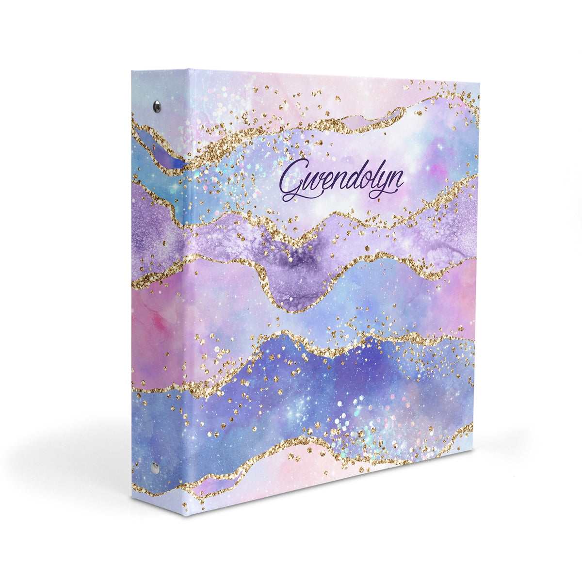 Galaxy Rainbow Stars Personalized Custom 2" 3 Ring Binder • School Office Supplies