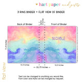 Galaxy Rainbow Stars Personalized 2" 3 Ring Binder