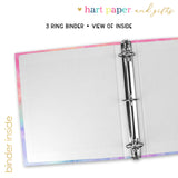 Galaxy Rainbow Stars Personalized 2" 3 Ring Binder