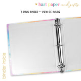 Rainbow Personalized 2" 3 Ring Binder