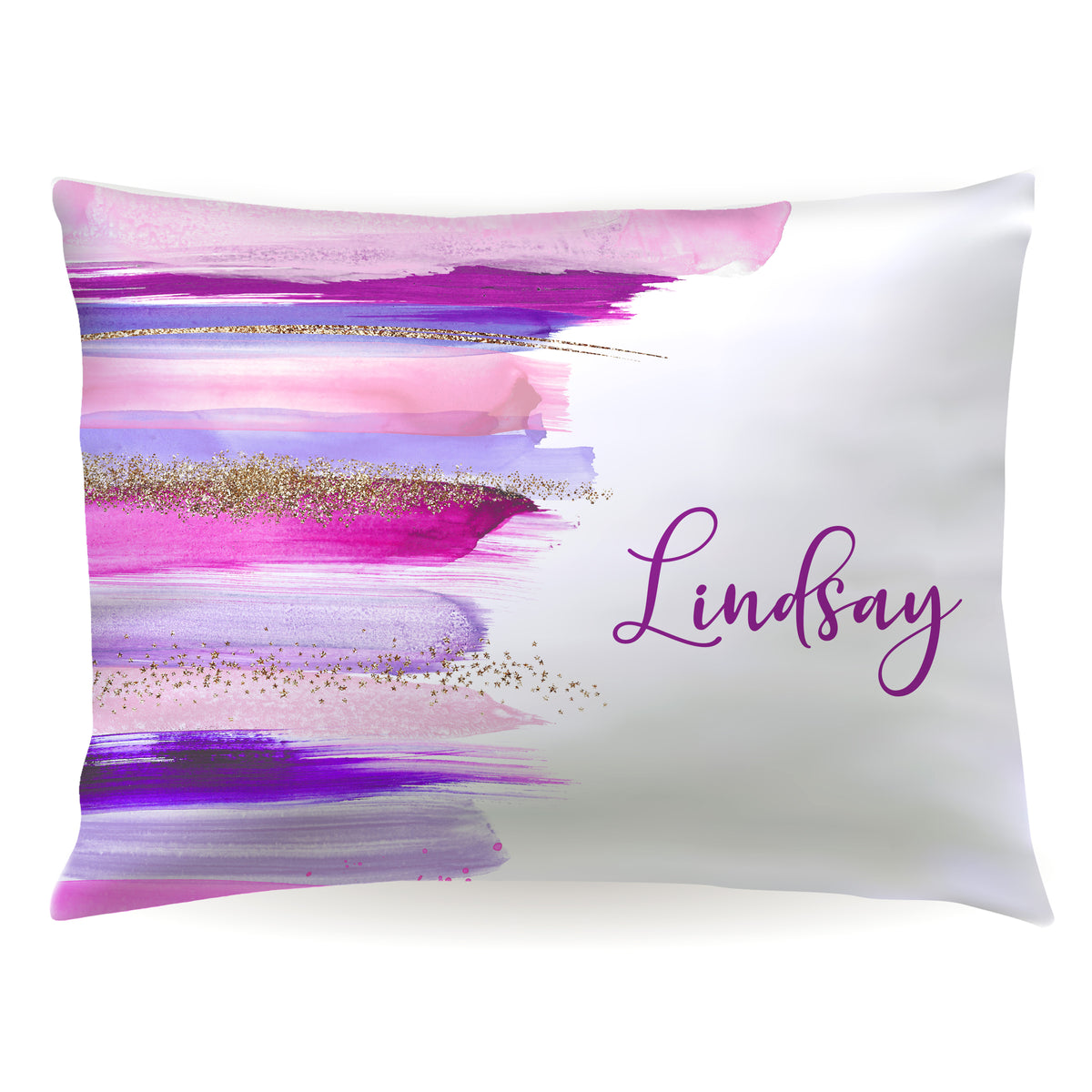Purple Rainbow Personalized Custom Pillowcase • Standard or Toddler Size