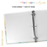 Rainbow Ink Marble Personalized 2" 3 Ring Binder