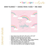 Rainbow Minky Blanket Personalized Custom