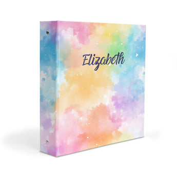 Rainbow Personalized 2" 3 Ring Binder