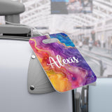 Tie Dye Rainbow Luggage Bag Tag