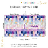 Purple Rainbow Personalized 2" 3 Ring Binder