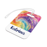 Tie Dye Rainbow Luggage Bag Tag