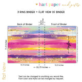 Rainbow Personalized 2" 3 Ring Binder