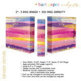 Rainbow Personalized 2" 3 Ring Binder