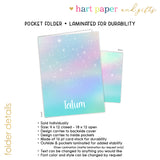 Blue Rainbow Personalized 2-Pocket Folder