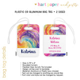 Tie Dye Rainbow Luggage Bag Tag