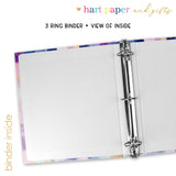 Purple Rainbow Personalized 2" 3 Ring Binder