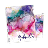 Rainbow Marble Personalized Notebook or Sketchbook