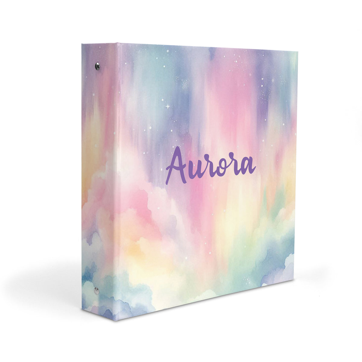 Pastel Rainbow Galaxy Stars Personalized Custom 2" 3 Ring Binder • School Office Supplies