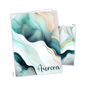 Rainbow Marble Personalized 2-Pocket Folder