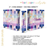 Purple Rainbow Personalized 2" 3 Ring Binder