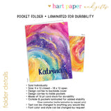 Rainbow Tie Dye Personalized 2-Pocket Folder
