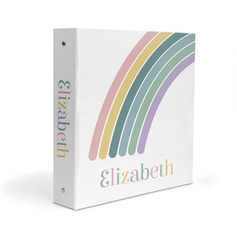 Retro Rainbow Personalized 2" 3 Ring Binder
