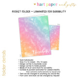Rainbow Tie Dye Personalized 2-Pocket Folder
