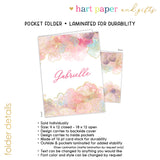 Rainbow Alcohol Ink Personalized 2-Pocket Folder