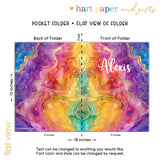Rainbow Tie Dye Personalized 2-Pocket Folder